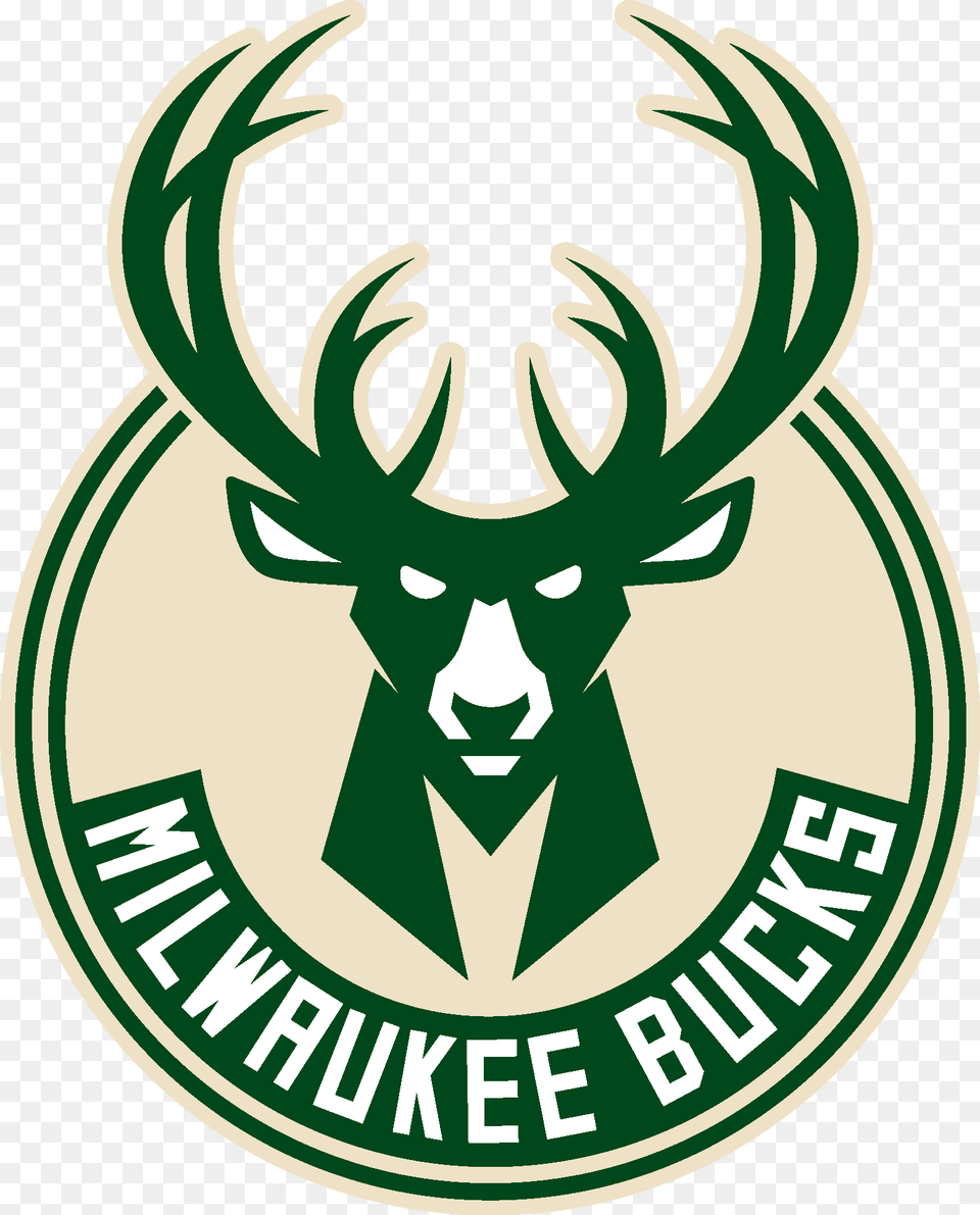 Sportsreport Bucks Beat Raptors Jets Fire Maccagnan Wamc Milwaukee Bucks Logo, Animal, Deer, Mammal, Wildlife Free Transparent Png