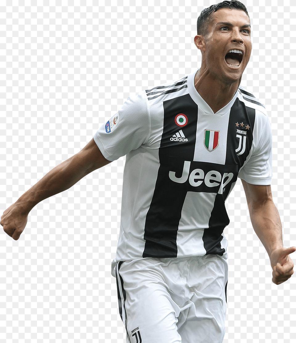 Sportswear Cristiano Ronaldo Juventus, Shirt, Clothing, Face, Head Png