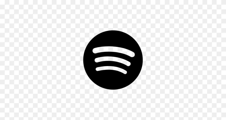 Spotify Black Icon, Gray Free Png