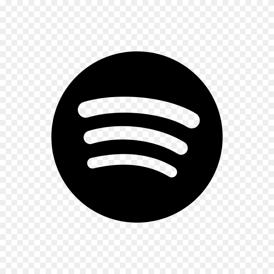 Spotify Icon, Gray Free Png