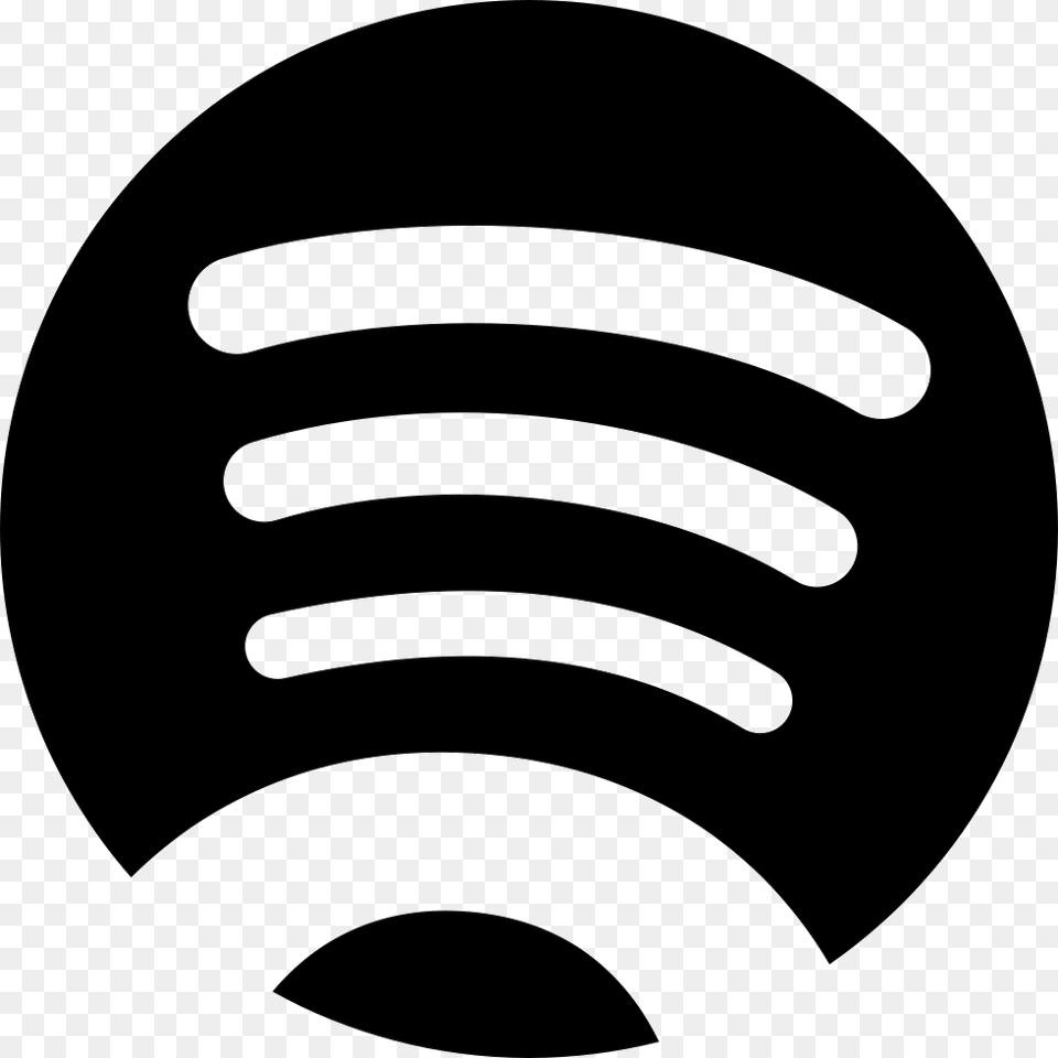 Spotify Logo Comments Spotify Icon Black, Stencil, Sphere Free Transparent Png