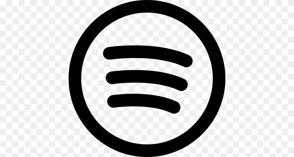 Spotify Logo Icon, Gray Png Image
