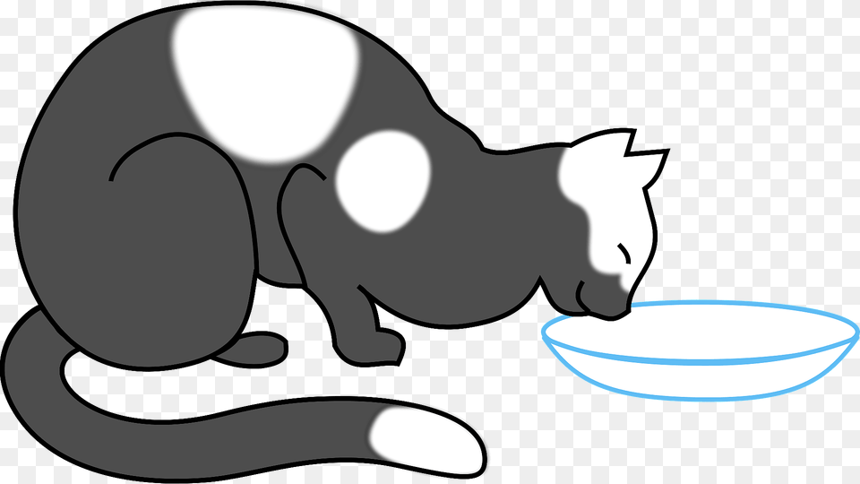 Spotted Cat Drinking Clipart, Animal, Mammal, Pet Free Png