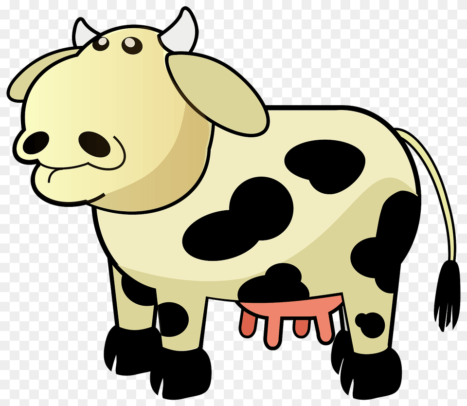 Spotted Cow Clipart, Animal, Cattle, Dairy Cow, Livestock Free Png