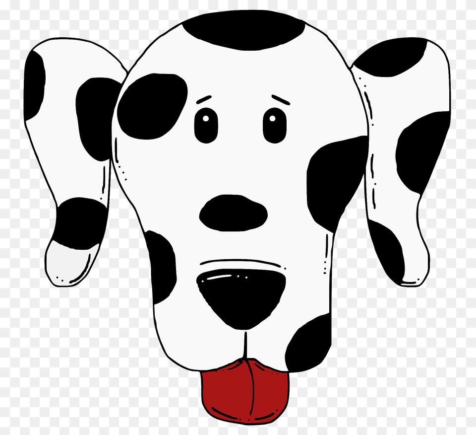 Spotty Dog Face Clipart, Person, Head, Animal, Canine Png Image