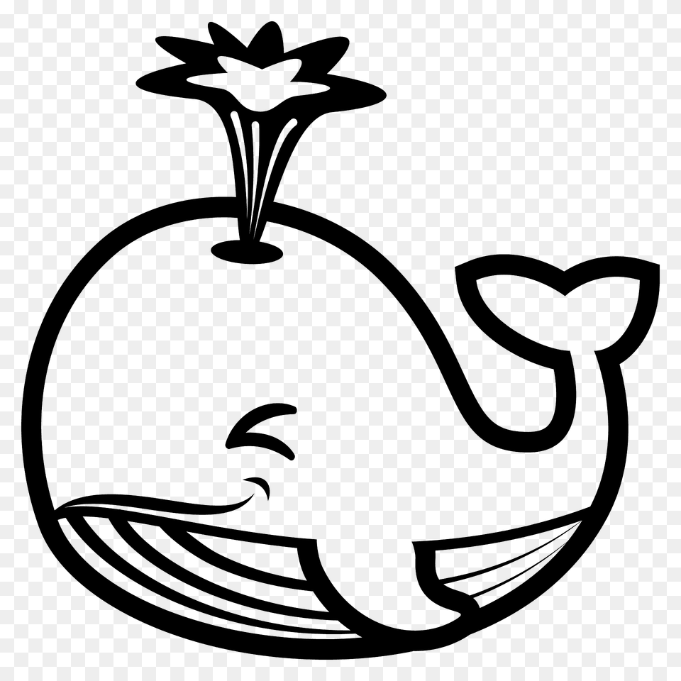 Spouting Whale Emoji Clipart, Stencil, Animal, Mammal Free Transparent Png