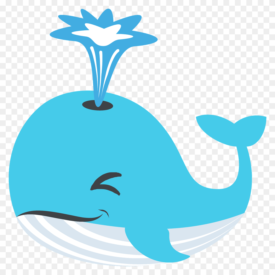 Spouting Whale Emoji Clipart, Animal, Mammal, Sea Life, Fish Free Transparent Png