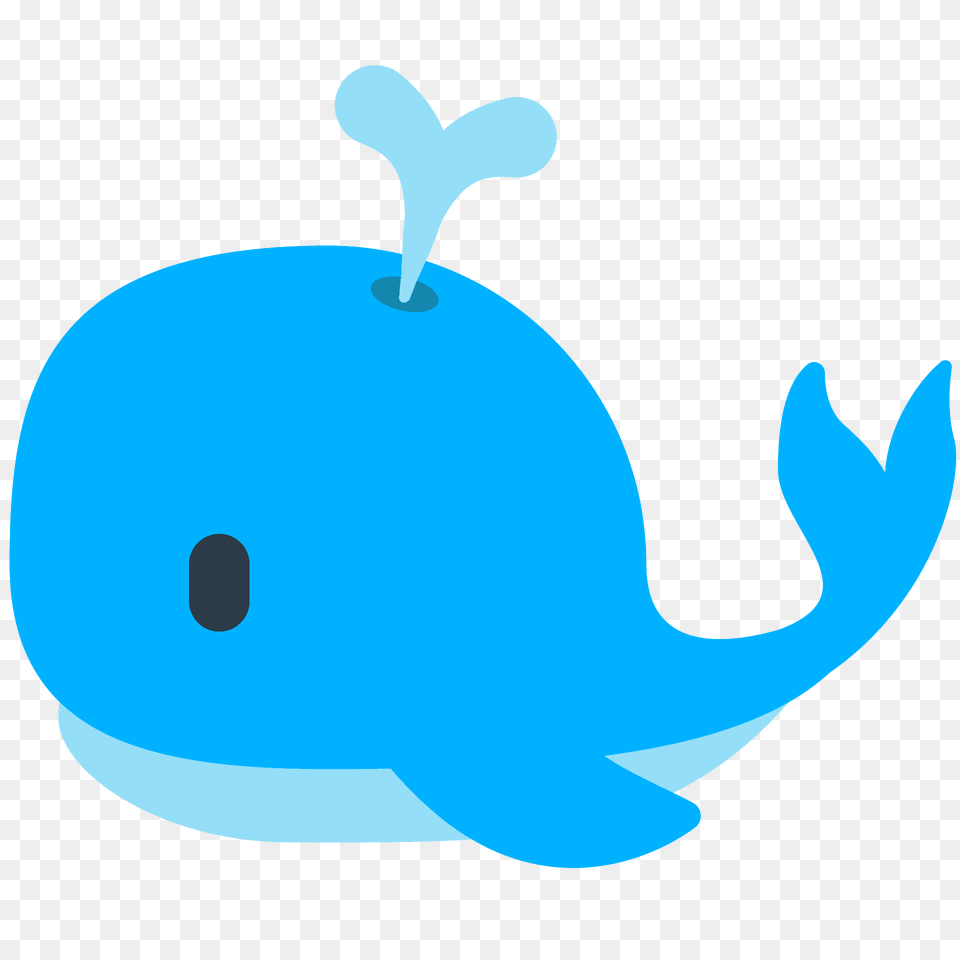 Spouting Whale Emoji Clipart, Animal, Sea Life, Mammal Png Image