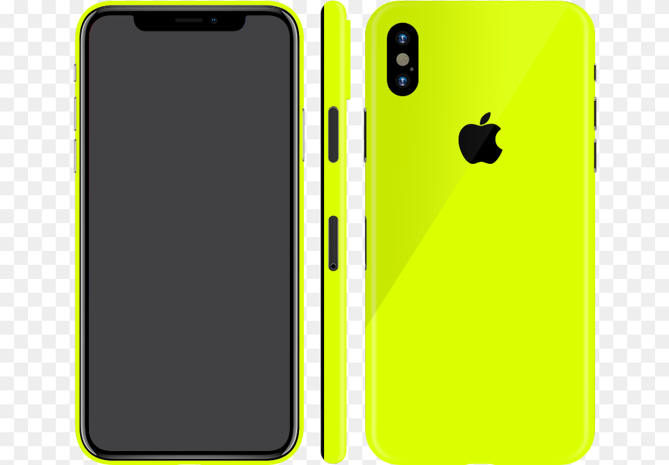 Spr Neon Yellow Back Apple Blue, Electronics, Iphone, Mobile Phone, Phone Png