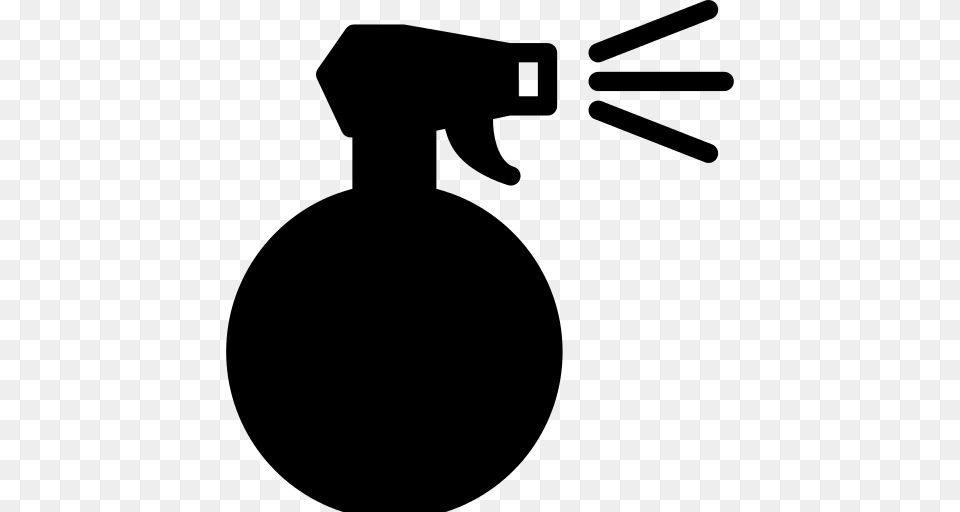 Spray Bottle Icon, Gray Png