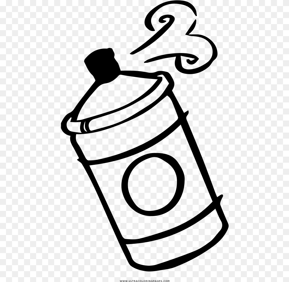Spray Can Coloring, Gray Png