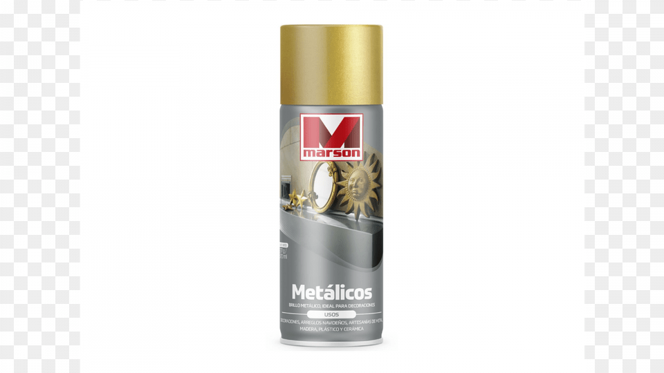 Spray Esm Metalizado Dorado 485ml Marson Cosmetics, Tin, Can, Spray Can, Bottle Png