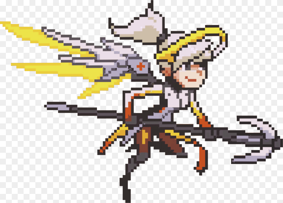 Spray Extraction Project Click Overwatch Mercy Pixel Spray, Book, Comics, Publication Free Png Download
