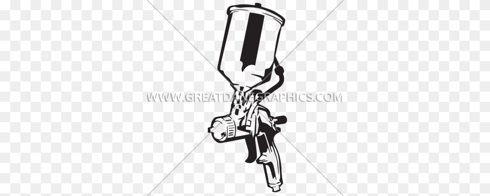 Spray Gun Outline Production Ready Artwork For T Shirt Printing, Tin, Can, Bow, Weapon Png