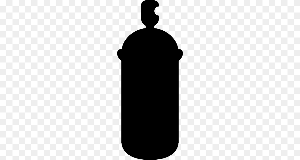 Spray Paint Can, Silhouette, Cylinder, Adult, Male Png
