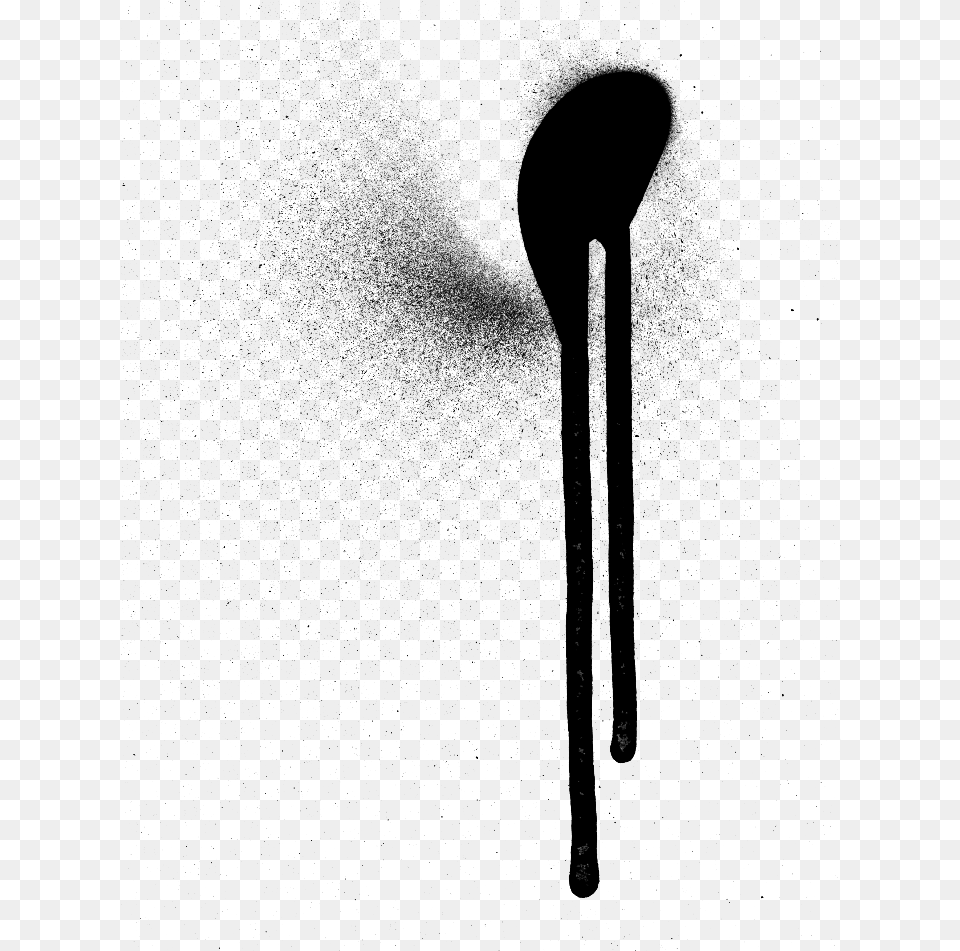 Spray Paint Drip Monochrome, Gray Free Png Download