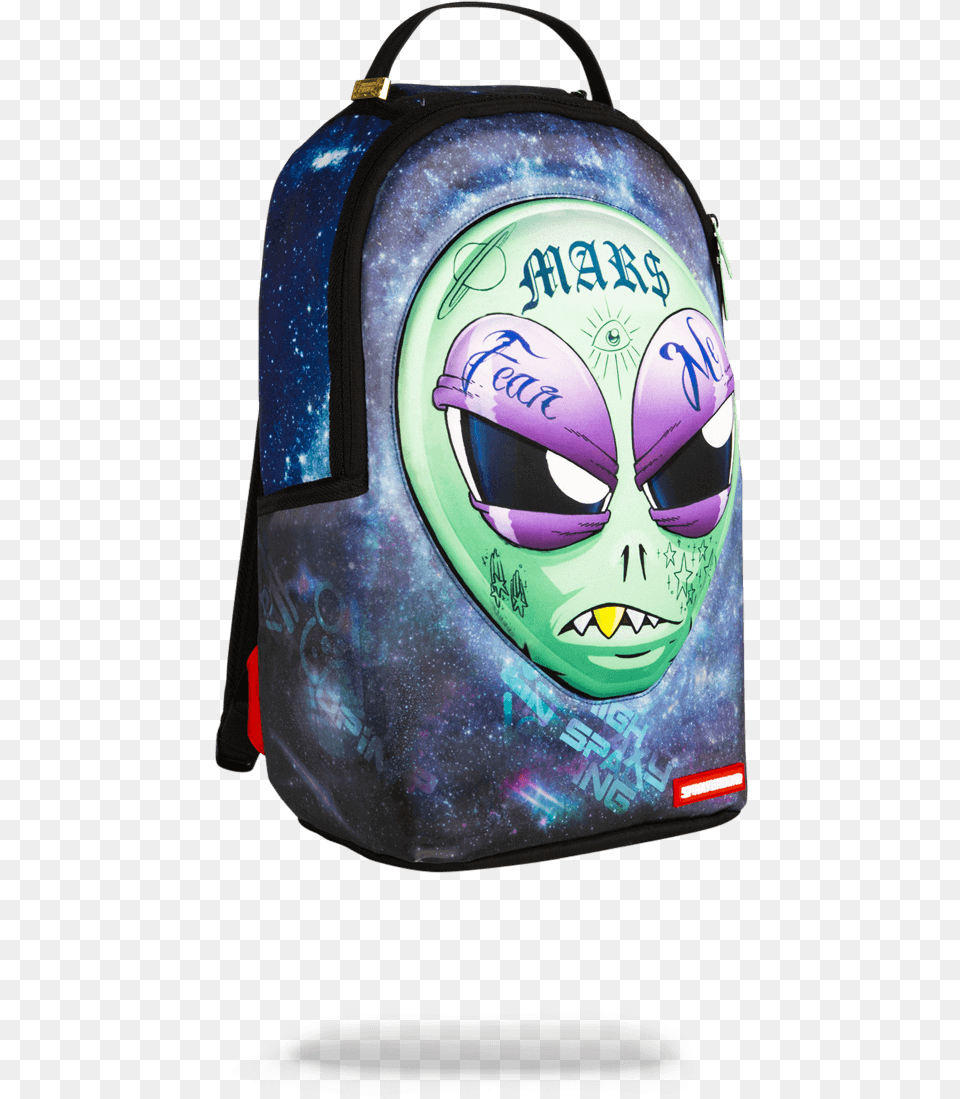 Sprayground 3d Lenticular Alien Head Backpack Bag, Person, Face, Helmet Free Transparent Png