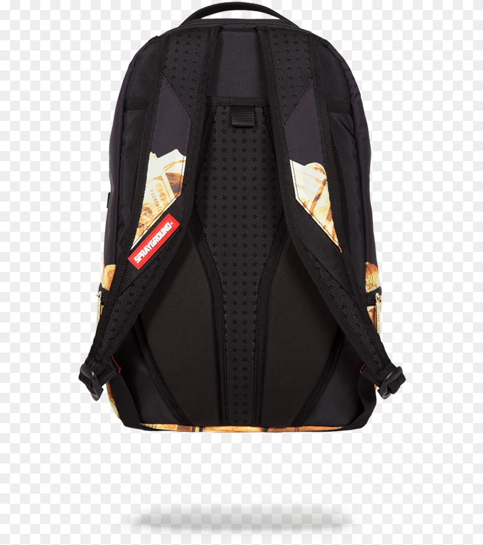 Sprayground Antonio Brown Golden Money Hiking Equipment, Backpack, Bag Free Transparent Png