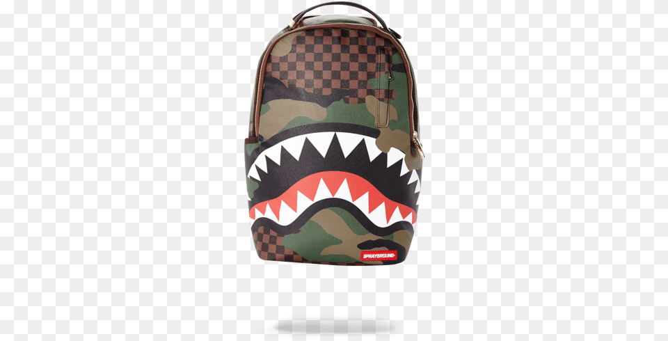 Sprayground Backpack Sharks In Paris Camo Edition, Accessories, Bag, Handbag, Purse Free Png Download