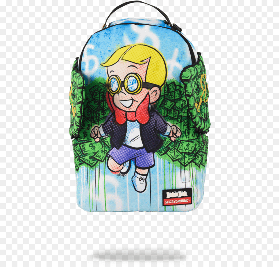 Sprayground Backpacks Richie Rich, Bag, Baby, Person, Backpack Free Png