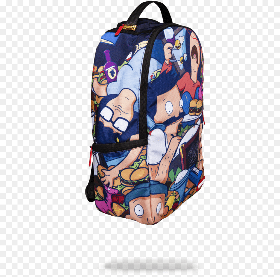 Sprayground Bob39s Burgers Mashup Backpack Sprayground Backpack, Bag, Baby, Person, Face Free Png