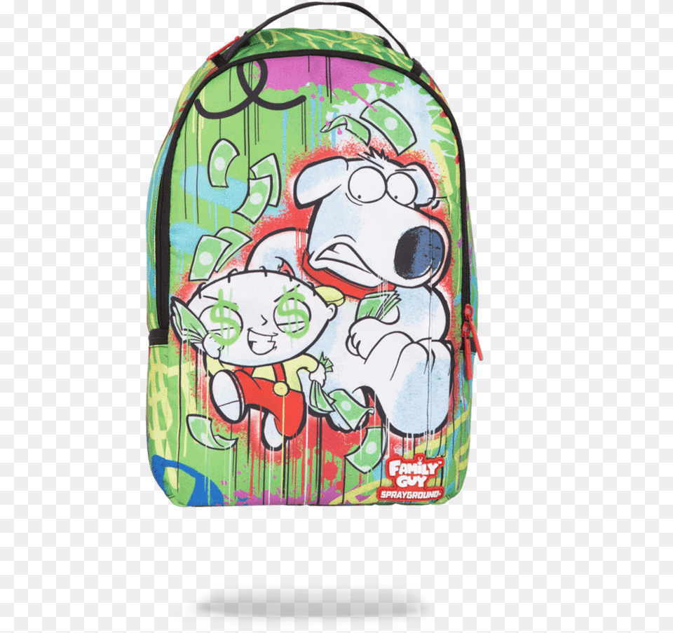 Sprayground Family Guy Brian Amp Stewie Backpack, Bag, Baby, Person, Face Free Transparent Png