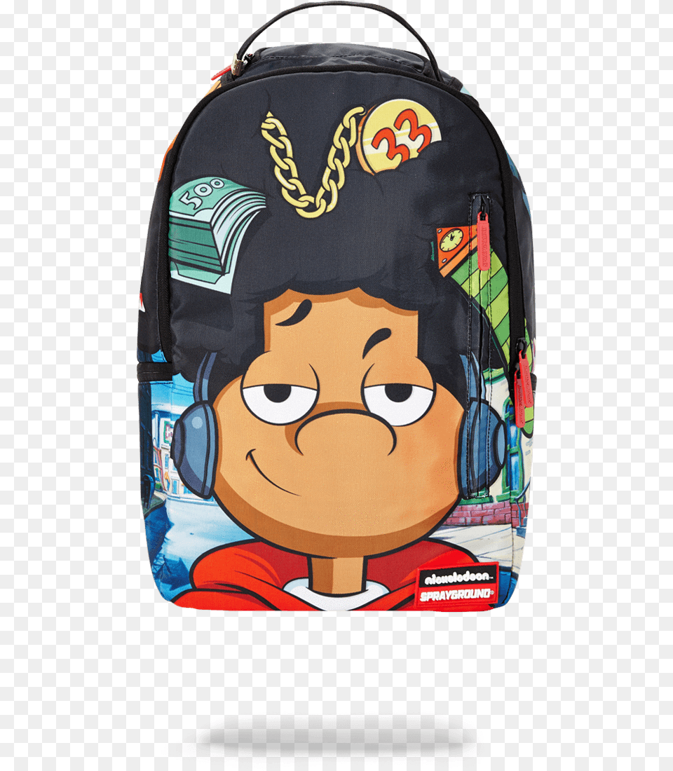 Sprayground Hey Arnold Gerald In The Zone Backpack Hey Arnold Gerald Sprayground Backpack, Bag, Baby, Face, Head Free Png Download