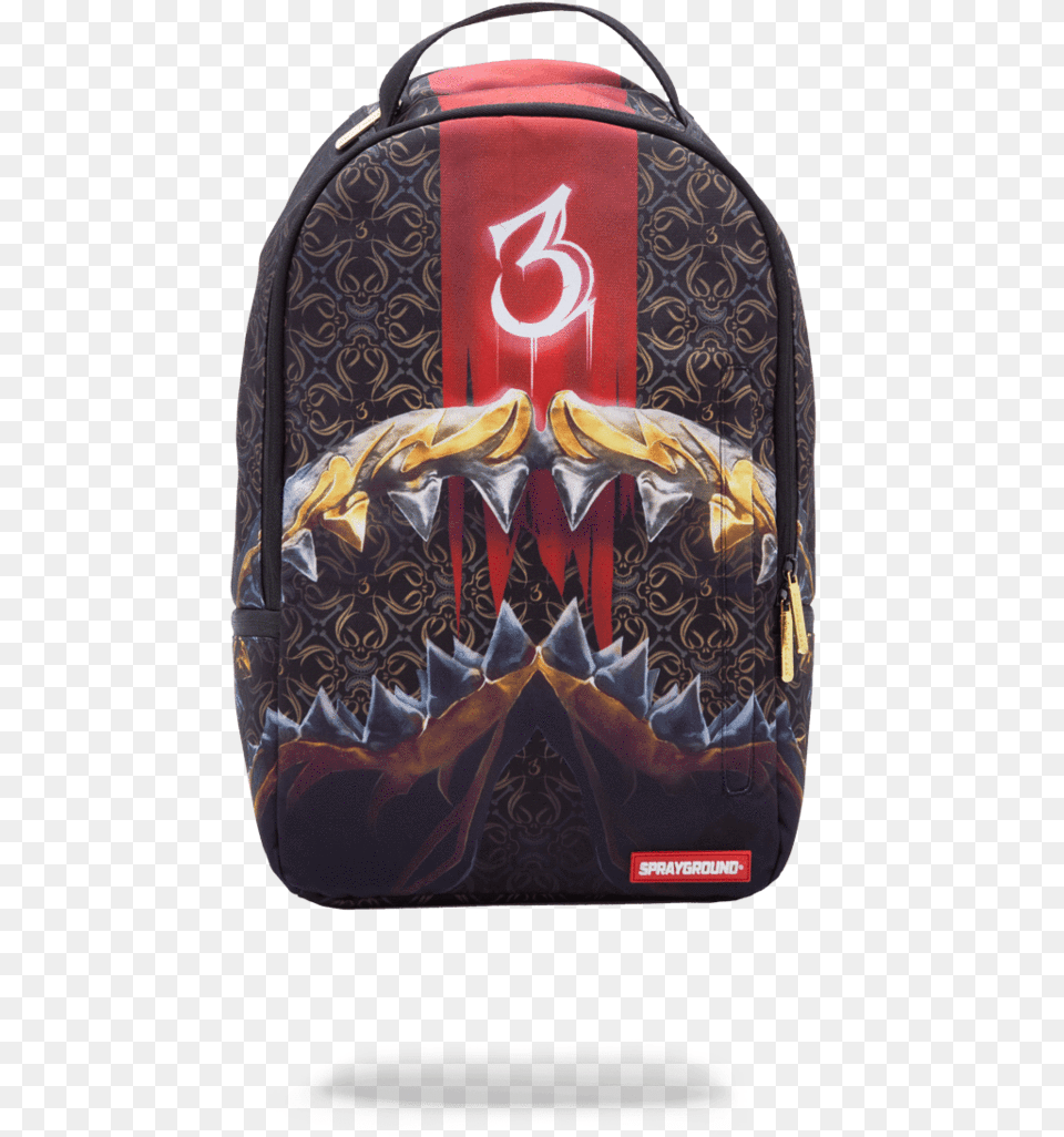 Sprayground Jarvis Landry Camo Shark Backpack Red Bape Sprayground Bookbag, Bag, Accessories, Handbag Png