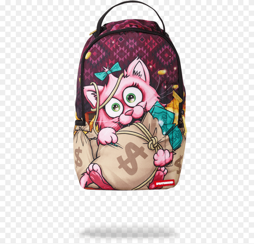 Sprayground Lil Kitten Money Bags, Accessories, Bag, Handbag, Purse Png Image