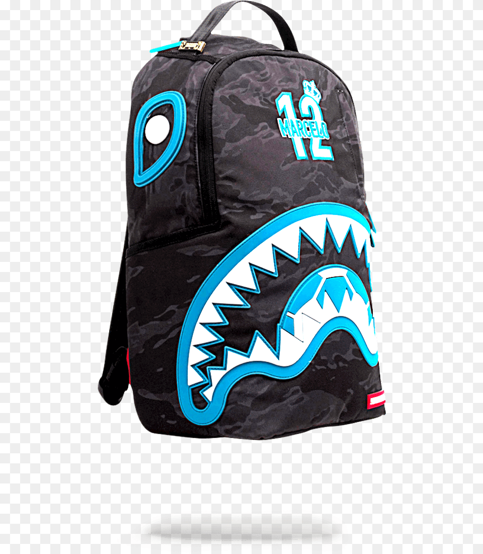 Sprayground Marcelo Blue Rubber Shark Backpack Sprayground Marcelo, Bag, Accessories, Handbag Free Png Download