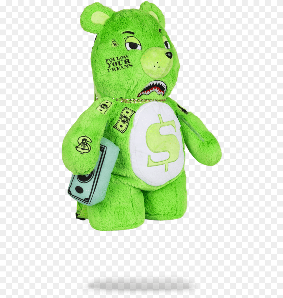 Sprayground Money Bear Stuffed Animal Sprayground Teddy Bear, Plush, Toy Free Png