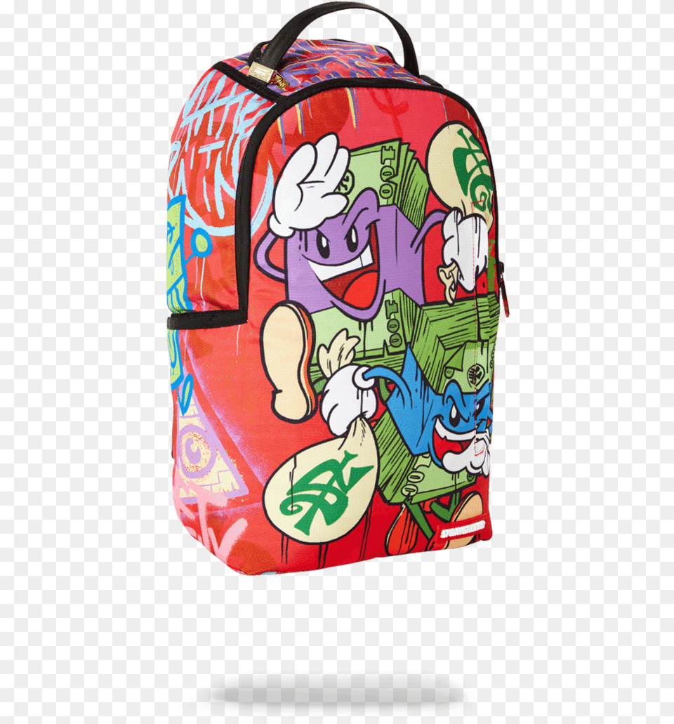 Sprayground Money Stacks On The Run, Bag, Accessories, Handbag, Backpack Free Png