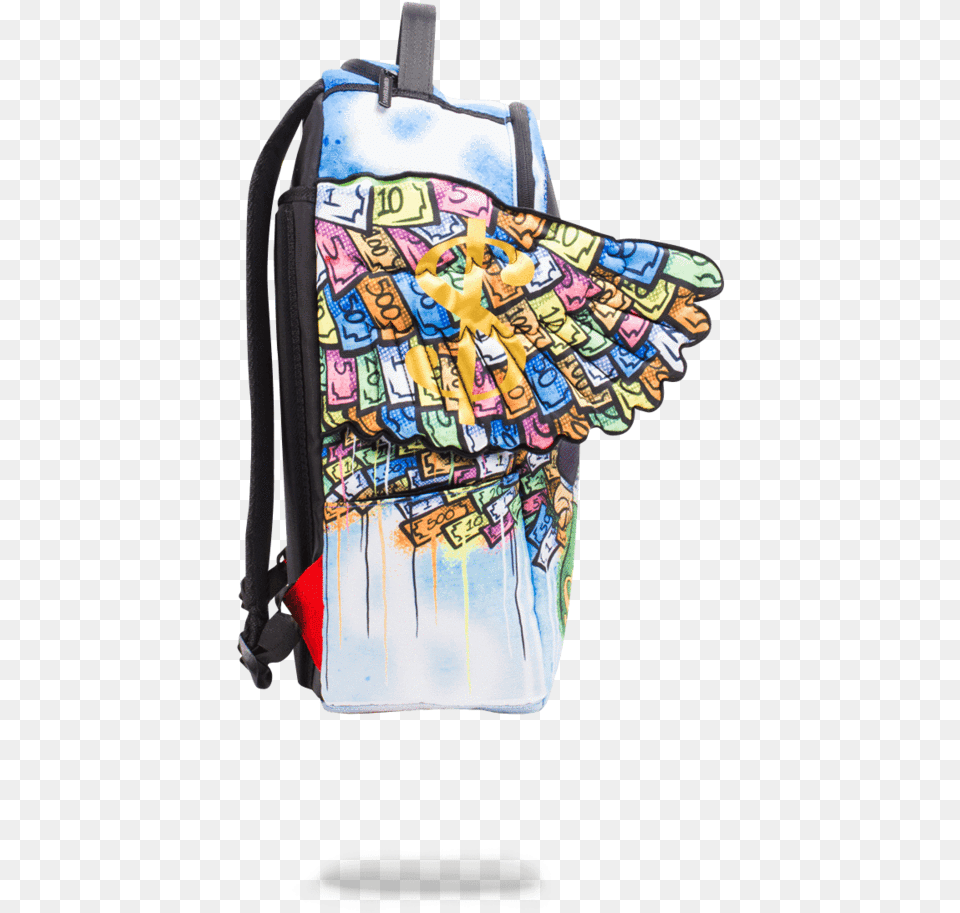 Sprayground Monopoly Money Wings Backpack Sprayground, Bag, Accessories, Handbag, Adult Free Png