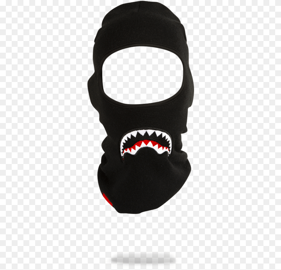 Sprayground Shark Ski Mask Ski Maskdata Image Black Transparent Ski Mask, Cap, Clothing, Hat, Baby Free Png Download