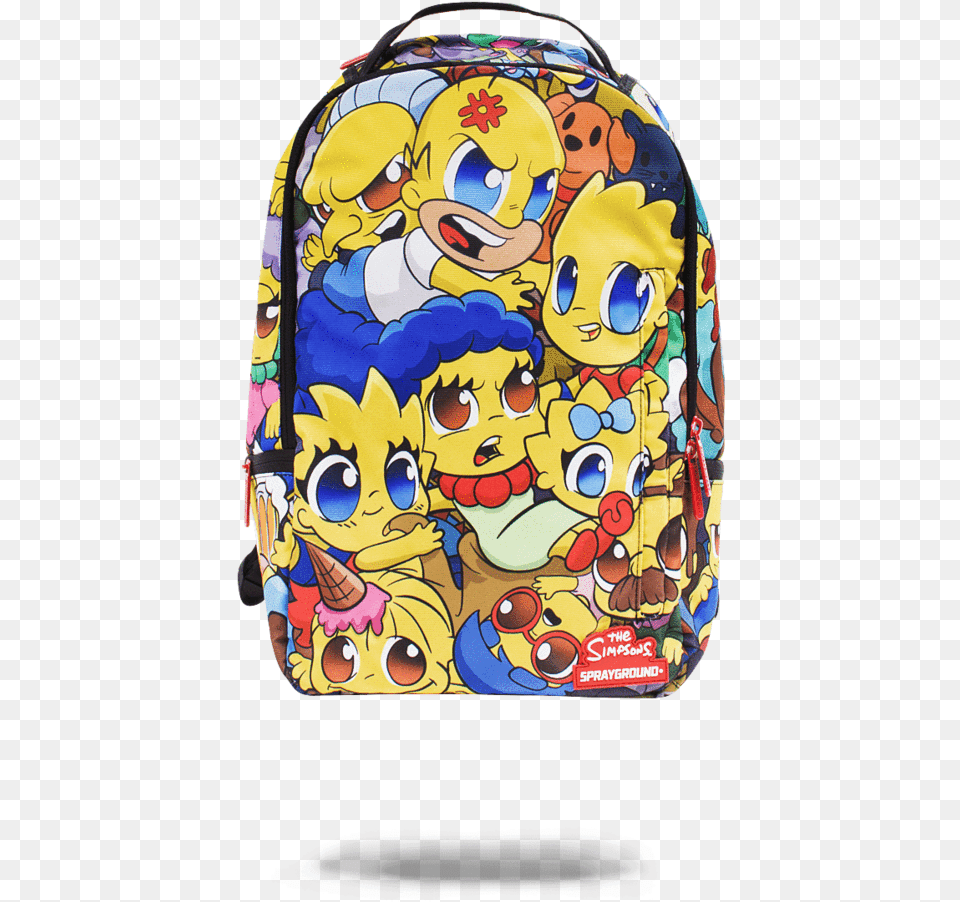 Sprayground Simpsons Anime, Backpack, Bag, Face, Head Png Image