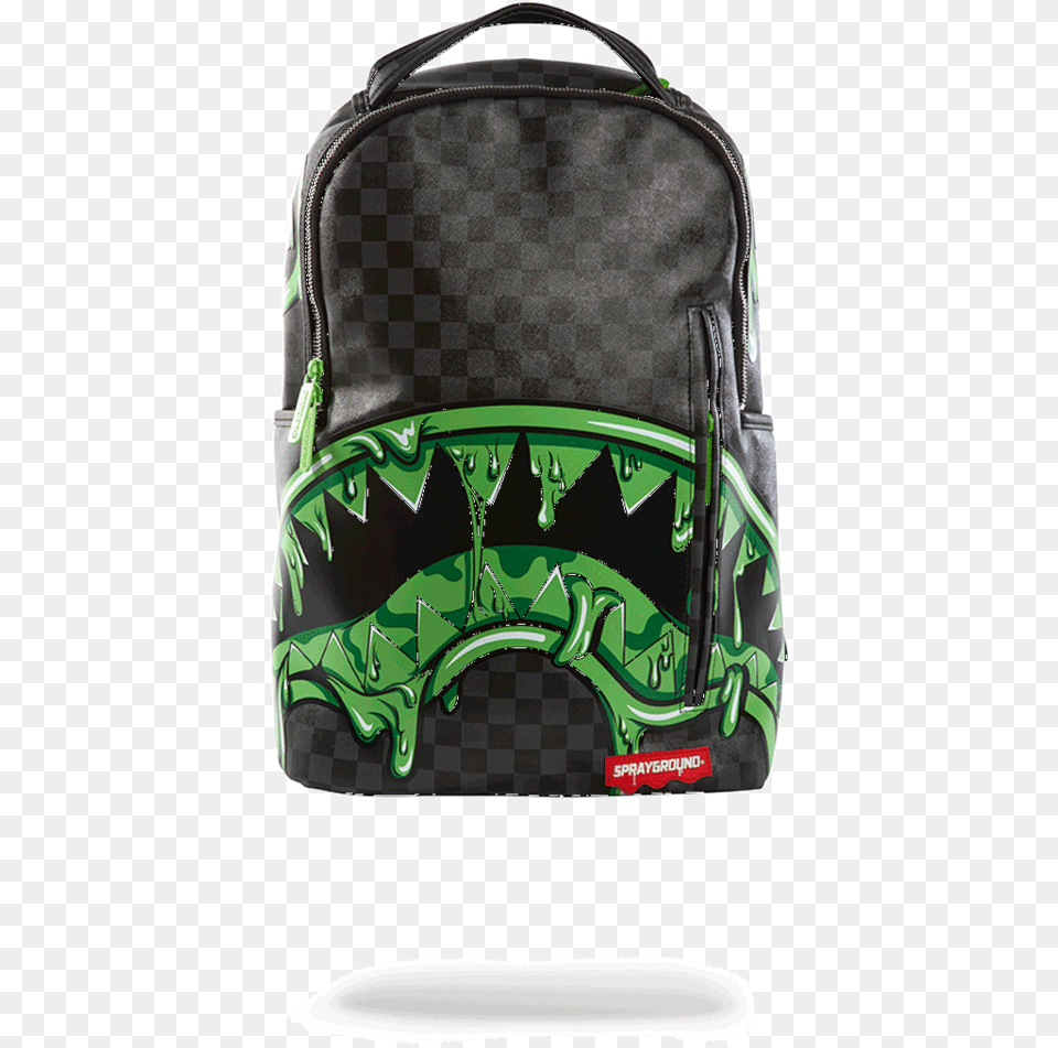 Sprayground Slime Shark Backpack, Accessories, Bag, Handbag, Purse Free Transparent Png