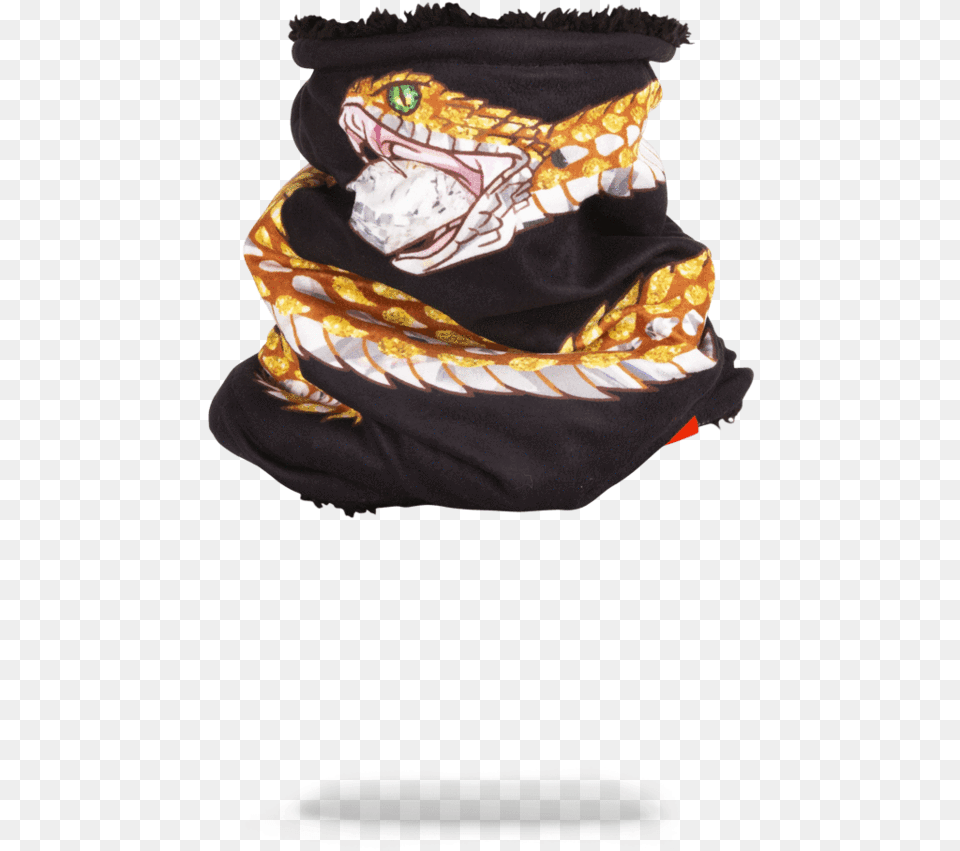 Sprayground Snake Jewels Neck Warmer Ski Mask Motorcycle Boot, Accessories, Baby, Person, Bandana Png Image
