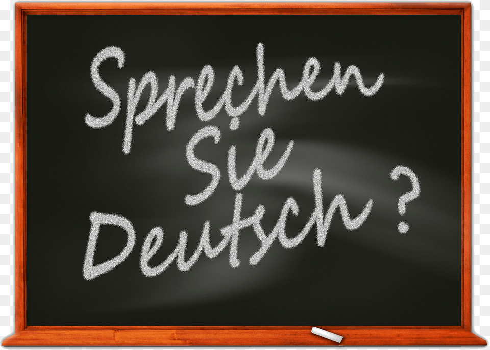 Sprechen Sie Deutsch Lettering On Board Clipart, Blackboard Free Transparent Png
