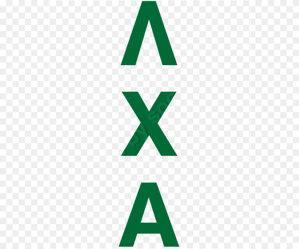 Sprf 003 Lxa 024wht Vertical Greek Letters Lambda Chi Sign, Green, Symbol, Recycling Symbol Free Png