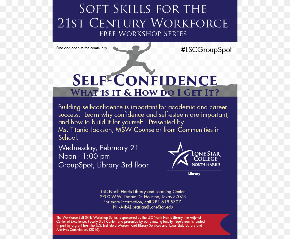 Spring 2018 Soft Skills Confidence Lone Star College System, Advertisement, Poster, Adult, Male Png