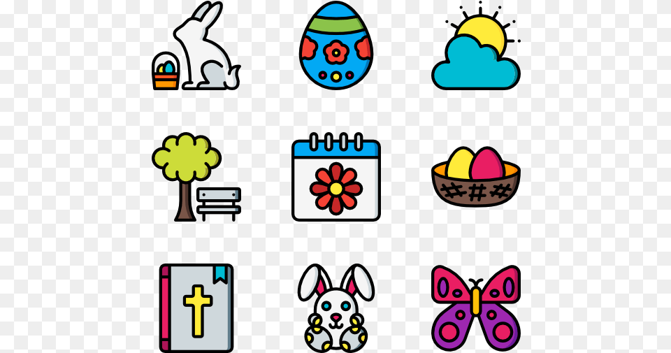 Spring 40 Icons Printing Icons, Food, Person Png Image