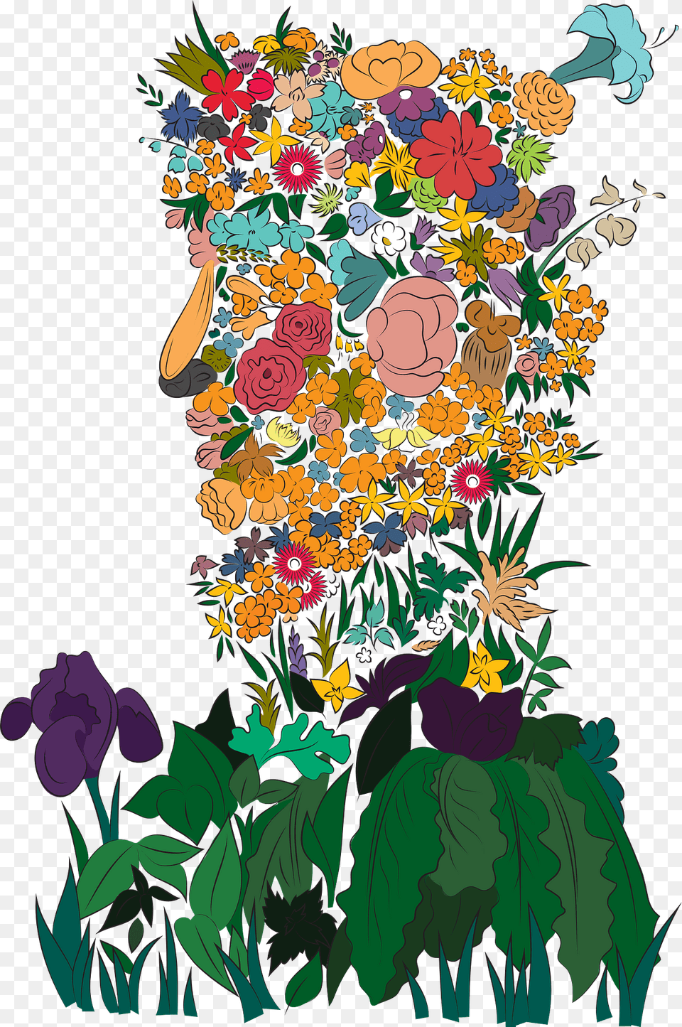 Spring After Giuseppe Arcimboldo Clipart, Art, Floral Design, Graphics, Pattern Png