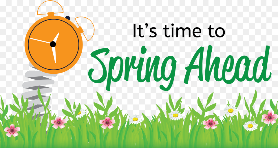 Spring Ahead Transparent Spring Ahead Clipart, Grass, Plant, Daisy, Flower Free Png