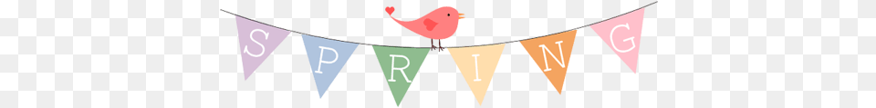 Spring Banner With Bunting Flags And A Bird Vector April Clipart Text Free Transparent Png