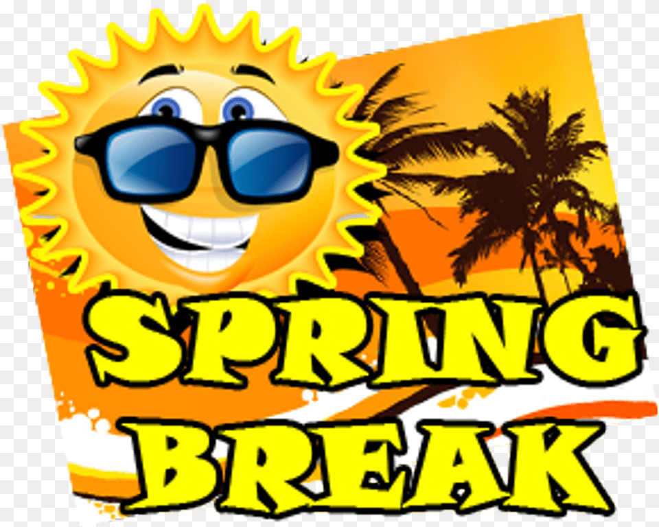 Spring Break No School Clipart Clip Black And White Spring Break School Out, Accessories, Advertisement, Sunglasses, Poster Free Png
