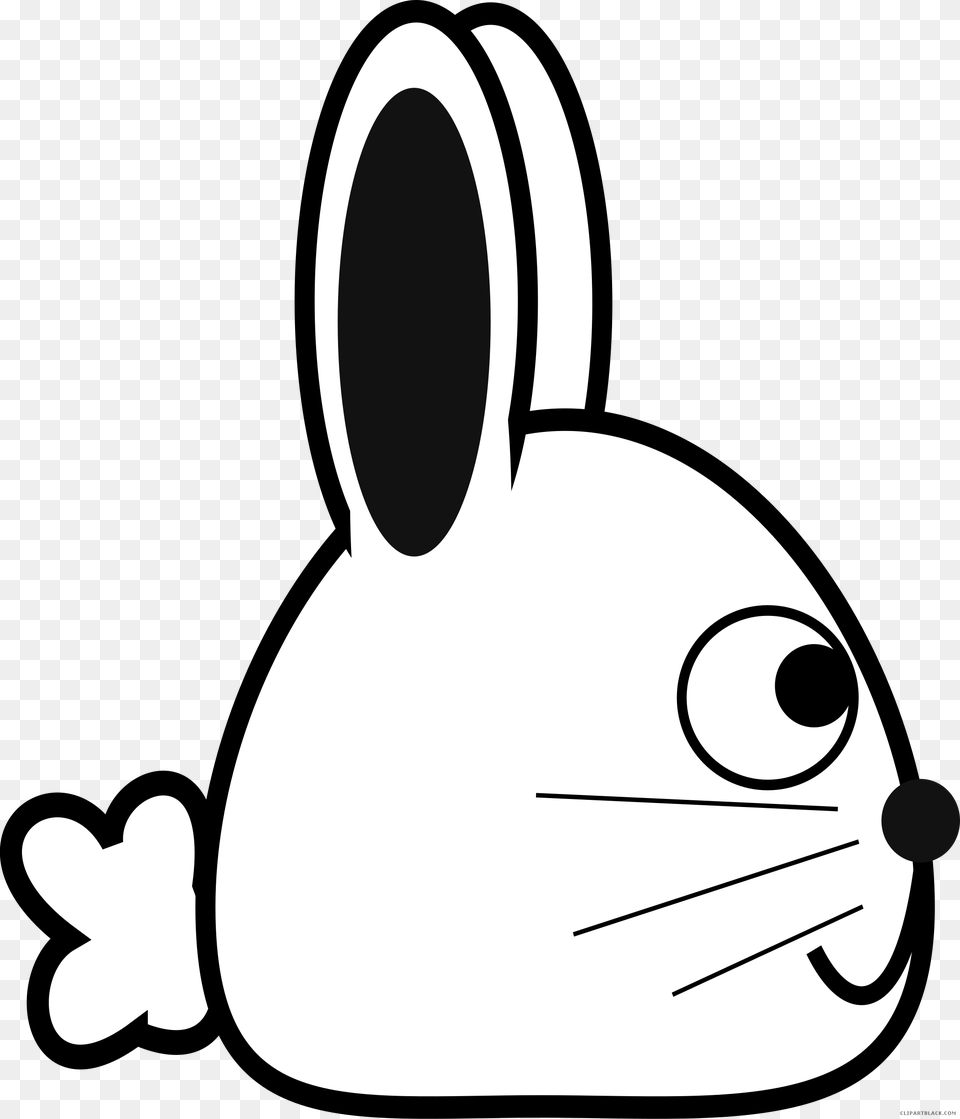 Spring Bunny Animal Black White Clipart Images Rabbit, Stencil, Bag, Mammal Free Png Download