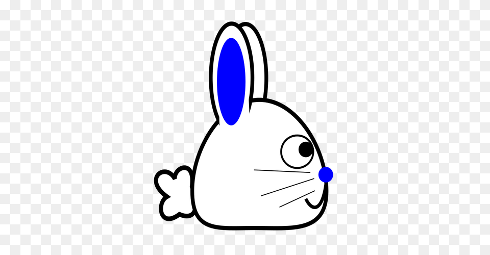 Spring Bunny With Blue Ears Vector Animal, Mammal, Rabbit Png Image