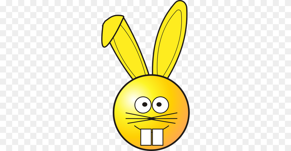Spring Bunny With Yellow Ears Vector Clip Art, Gold, Trophy, Gold Medal, Disk Free Transparent Png