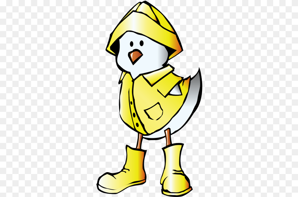 Spring Clipart Rain Duck In A Raincoat, Clothing, Coat, Baby, Person Png