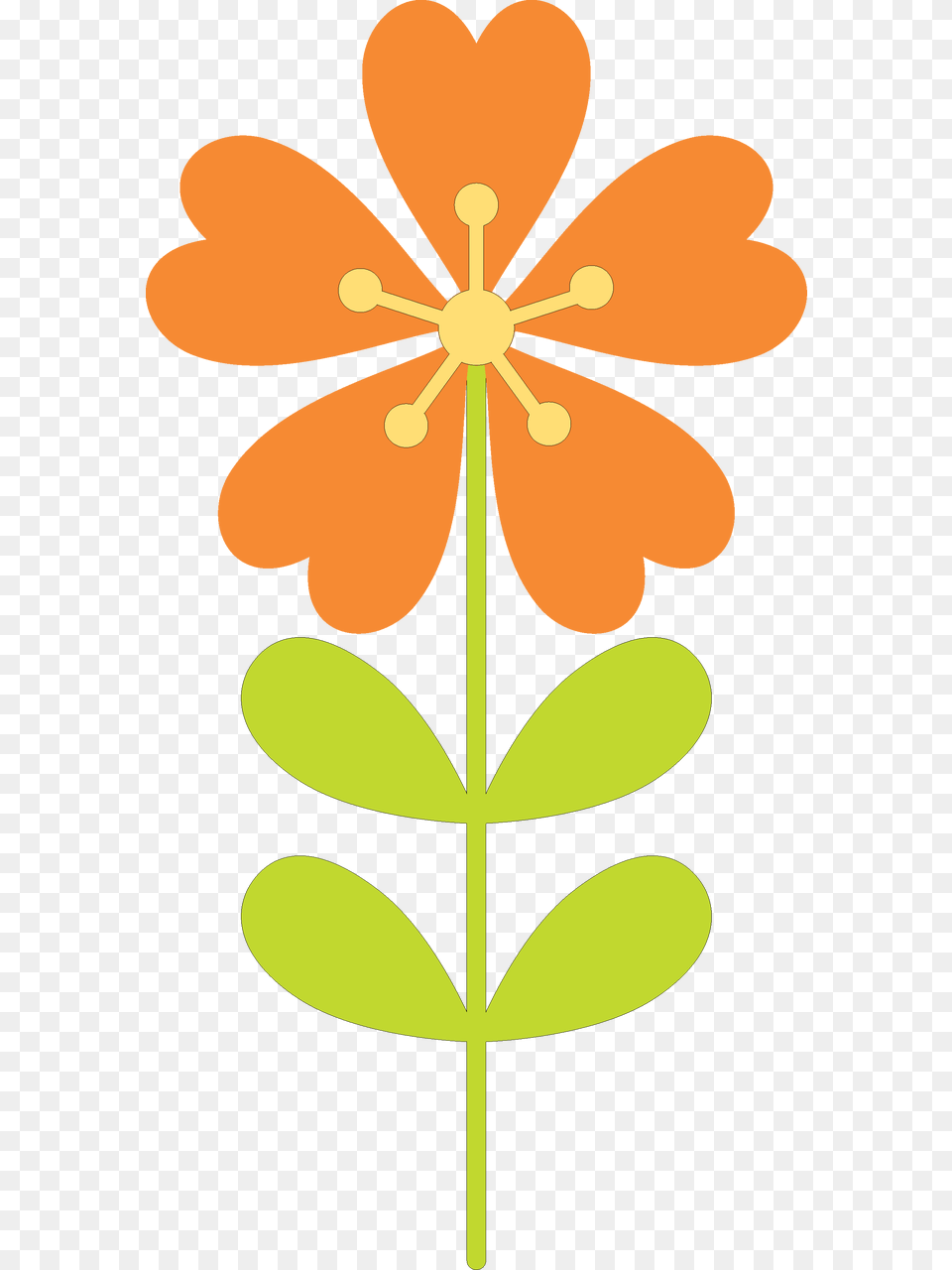 Spring Fling Clipart Flowers Four, Anther, Leaf, Plant, Flower Png Image